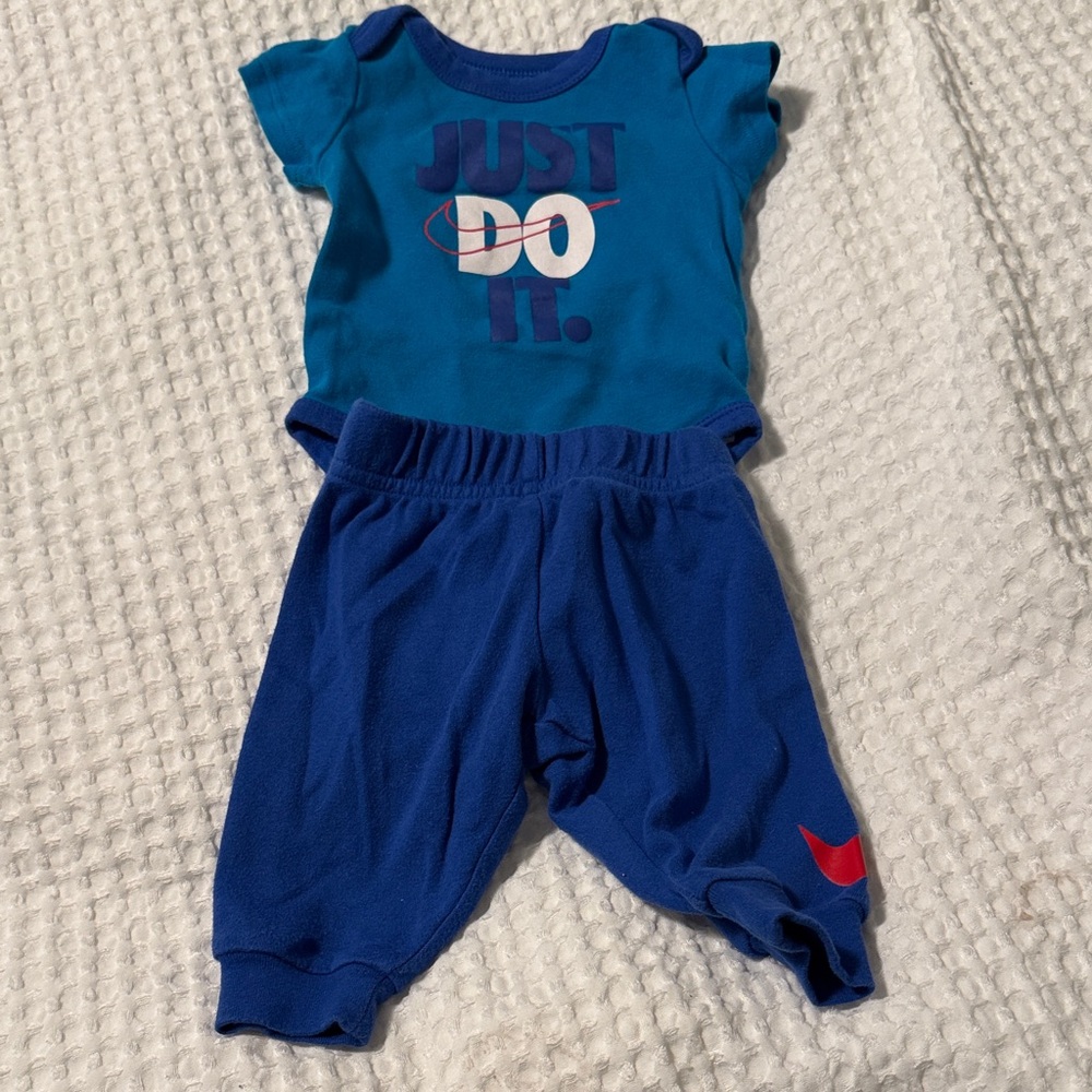 Nike Teal Baby Onesie with Logo